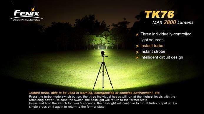 Fenix TK76 - 2800 LUMENS + 8 piles CR123A Site Officiel FENIX® - Votre boutique en ligne Fenix®