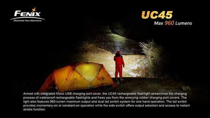 Fenix UC45 - 960Lumens - USB rechargeable Site Officiel FENIX® - Votre boutique en ligne Fenix®