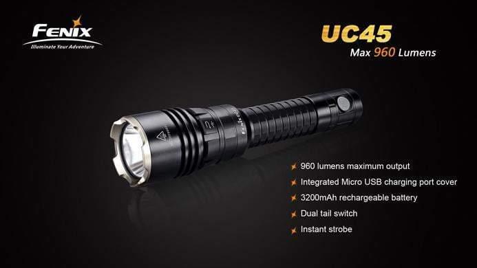 Fenix UC45 - 960Lumens - USB rechargeable Site Officiel FENIX® - Votre boutique en ligne Fenix®