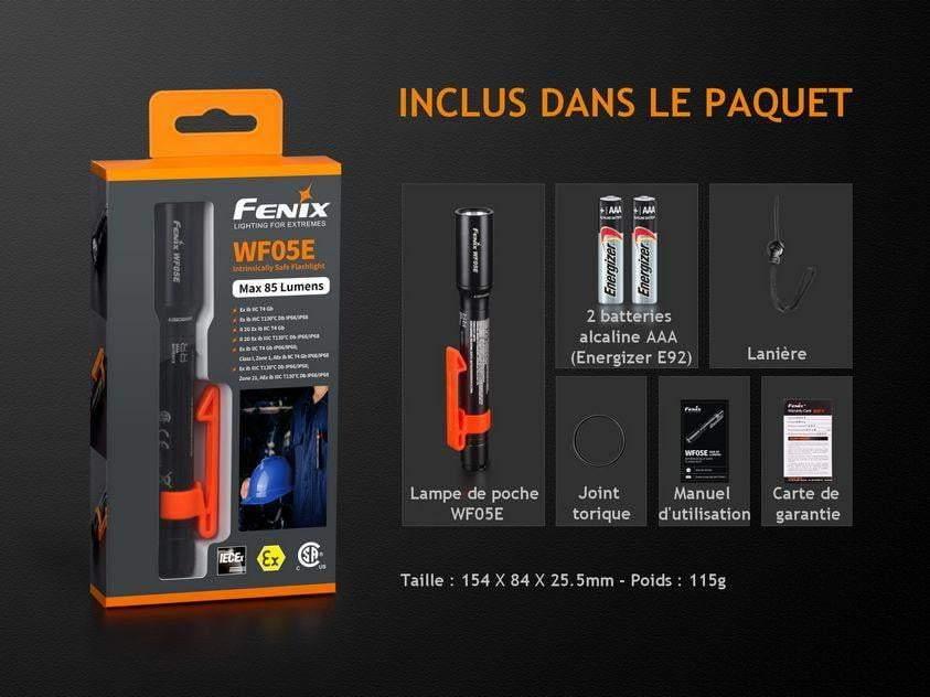 Fenix WF05E - Lampe de poche à sécurité intrinsèque Site Officiel FENIX® - Votre boutique en ligne Fenix®