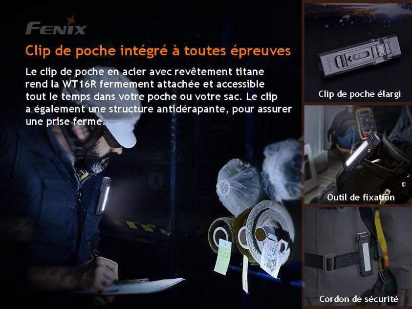 Fenix WT16R - lampe multifonctions - 300 Lumens - rechargeable Site Officiel FENIX® - Votre boutique en ligne Fenix®