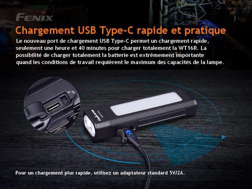 Fenix WT16R - lampe multifonctions - 300 Lumens - rechargeable Site Officiel FENIX® - Votre boutique en ligne Fenix®