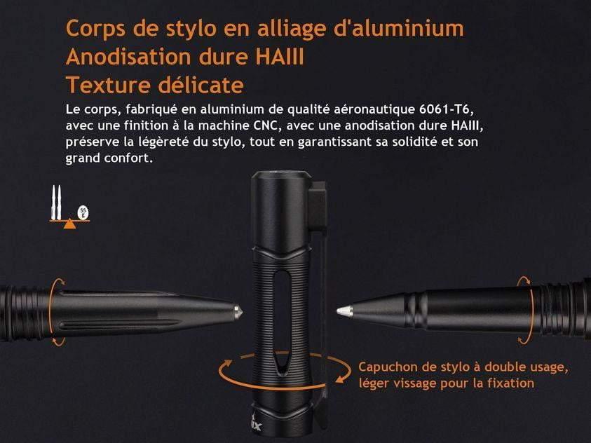 STYLO TACTIQUE FENIX HALBERD T5 - Noir Site Officiel FENIX® - Votre boutique en ligne Fenix®