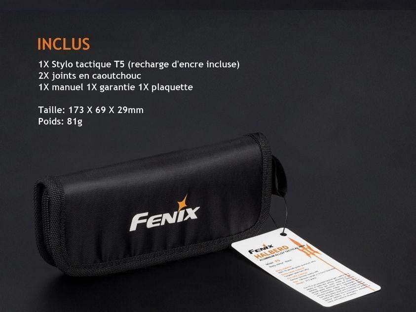 STYLO TACTIQUE FENIX HALBERD T5 - Noir Site Officiel FENIX® - Votre boutique en ligne Fenix®