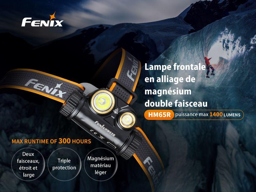 Lampe Frontale FENIX HM65R, Double faisceau, Légère et endurante - [shop_name]