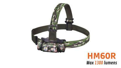 Fenix HM60R Camo - Lampe frontale intelligente à détecteur de fréquence - 1300 lumens