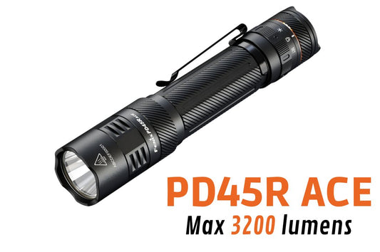 Fenix PD45R ACE - Lampe de poche tactique multi-mode - 3200 lumens - Revendeur Officiel Lampes FENIX depuis 2008 | Votre Boutique en ligne FENIX®