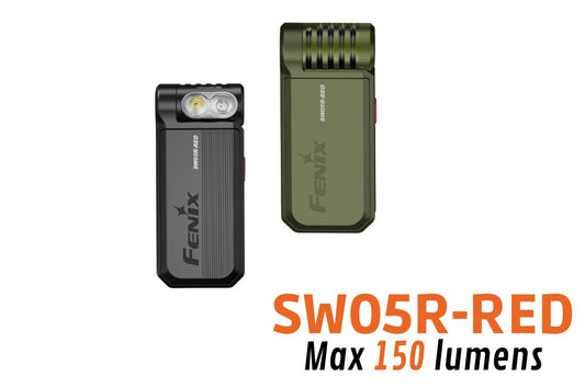 Fenix SW05R-RED - Lampe de poche compact rechargeable - 150 lumens - Revendeur Officiel Lampes FENIX depuis 2008 | Votre Boutique en ligne FENIX®