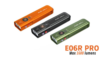Fenix E06R Pro - Lampe torche à trois sources lumineuses et double interrupteur - 1600 lumens