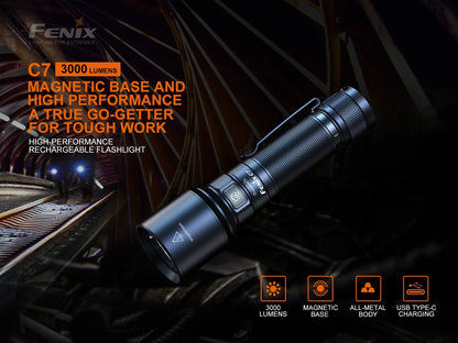 Fenix C7 - Lampe de poche rechargeable haute performance - Édition limitée - 3000 lumens
