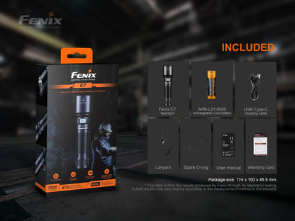 Fenix C7 - Lampe de poche rechargeable haute performance - Édition limitée - 3000 lumens
