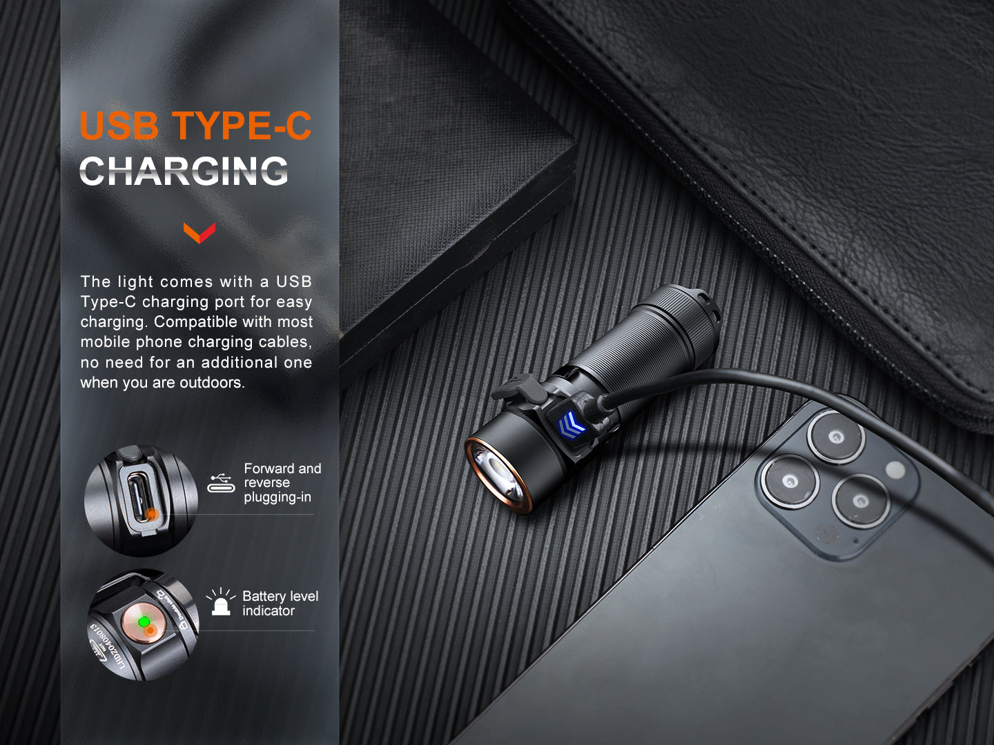 Fenix E18R V2.0 - Lampe de poche rechargeable - 1200 lumens - Coffret Cadeau