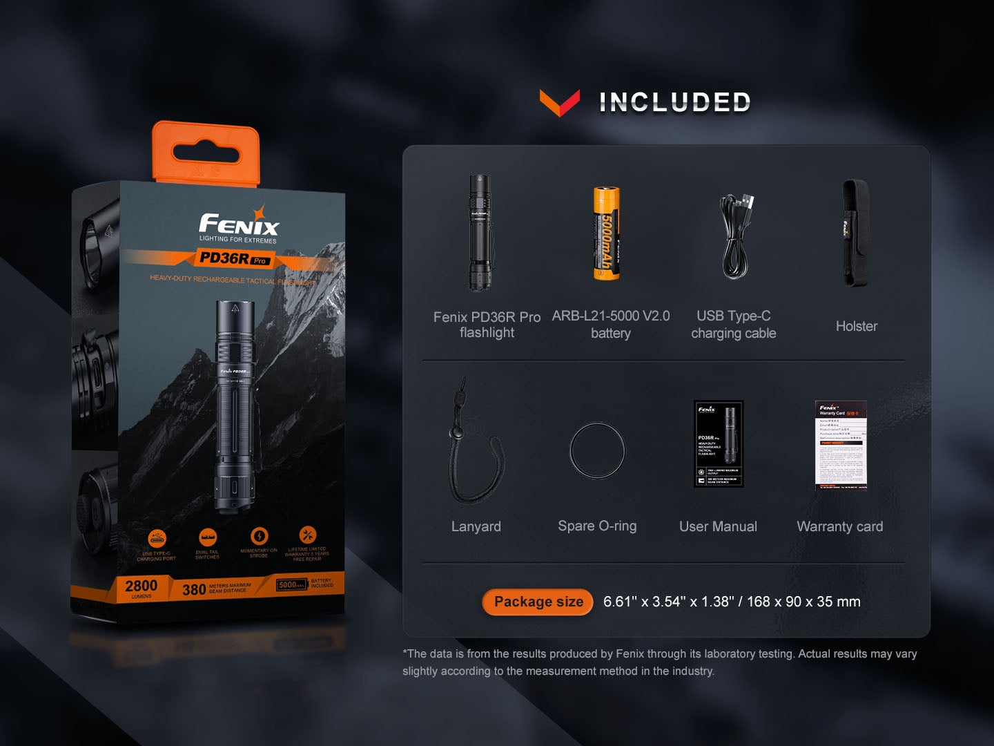 Fenix pack - PD36R PRO KIT - PD36R PRO 2800 lumens + MINI LITE 150 lumens - Revendeur Officiel Lampes FENIX depuis 2008 | Votre Boutique en ligne FENIX®