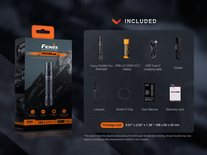 Fenix pack - PD36R PRO KIT - PD36R PRO 2800 lumens + MINI LITE 150 lumens - Revendeur Officiel Lampes FENIX depuis 2008 | Votre Boutique en ligne FENIX®