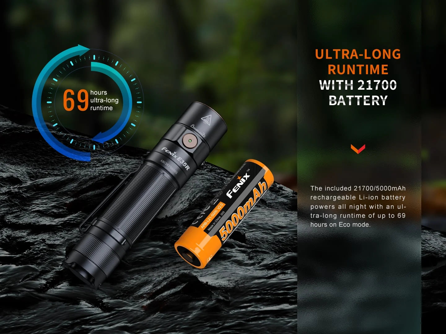 Fenix E35R - Lampe de poche haute performance - 3100 lumens