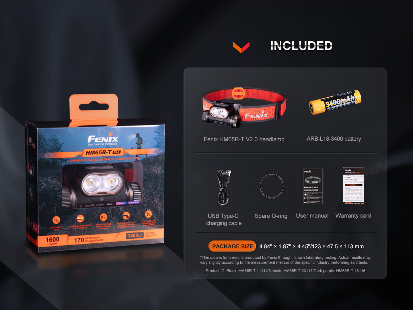 Fenix HM65R-T V2.0 - 1600 LUMENS - Rechargeable USB-C - Revendeur Officiel Lampes FENIX depuis 2008 | Votre Boutique en ligne FENIX®