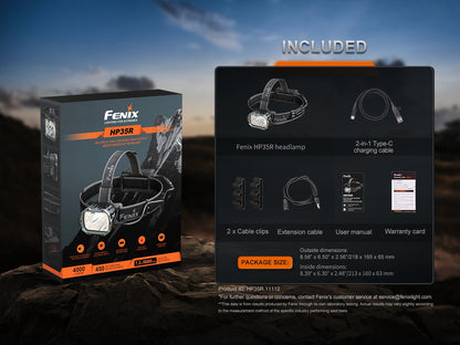 Fenix HP35R - Lampe frontale rechargeable USB-C - 4000 lumens - 450 mètres de portée