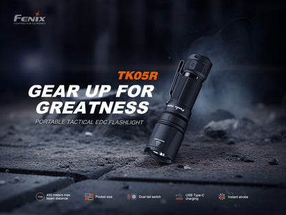 Fenix TK05R - Lampe de poche tactique rechargeable USB-C - 1000 lumens - Revendeur Officiel Lampes FENIX depuis 2008 | Votre Boutique en ligne FENIX®
