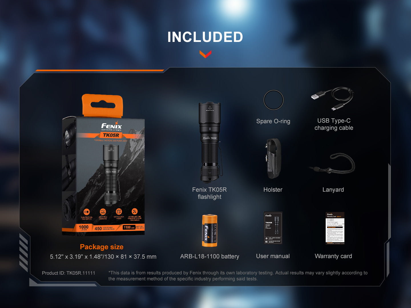 Fenix TK05R - Lampe de poche tactique rechargeable USB-C - 1000 lumens - Revendeur Officiel Lampes FENIX depuis 2008 | Votre Boutique en ligne FENIX®