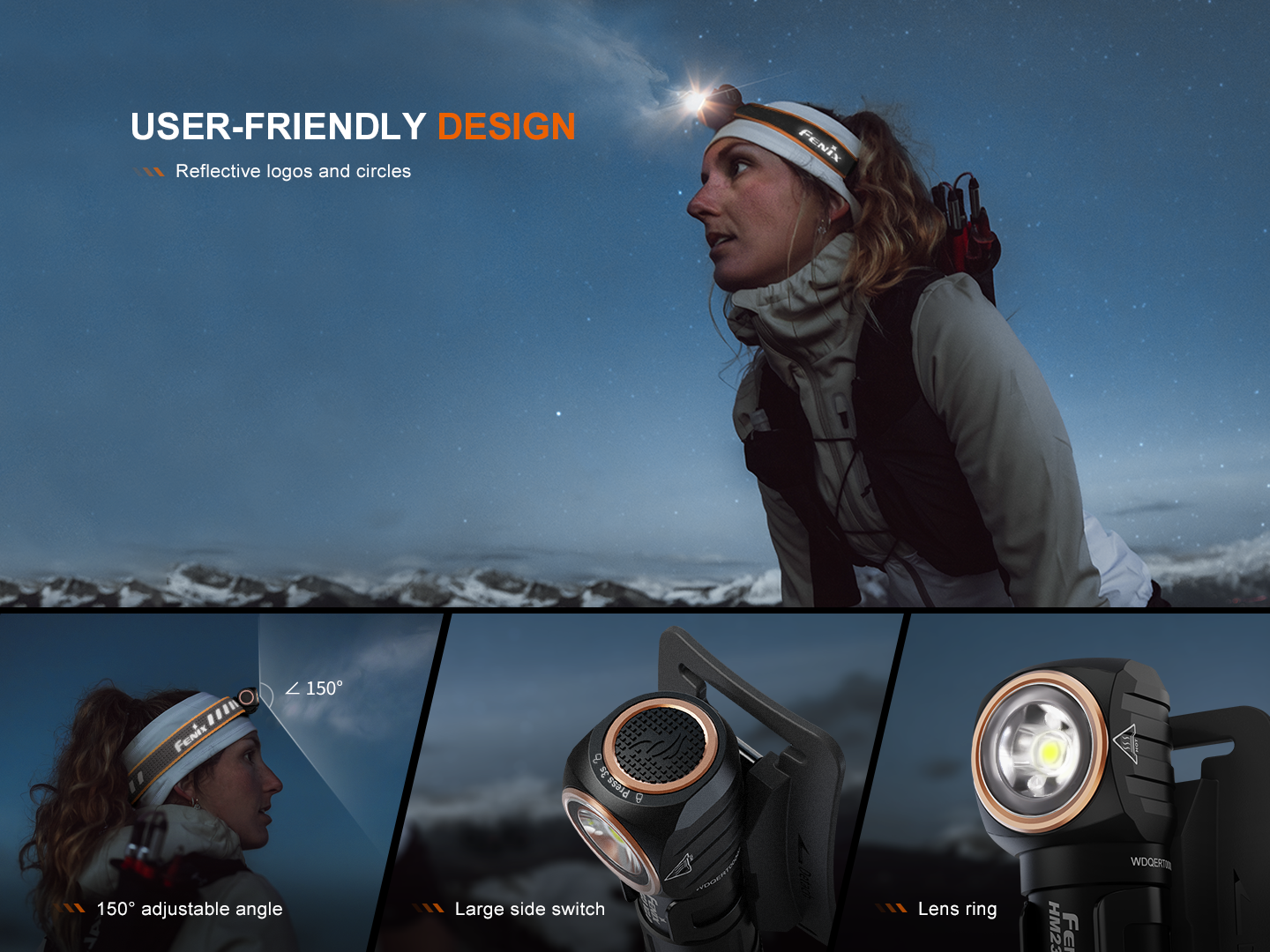 Fenix HM23 V2.0 - Lampe frontale ultralégère polyvalente - 300 lumens - Revendeur Officiel Lampes FENIX depuis 2008 | Votre Boutique en ligne FENIX®