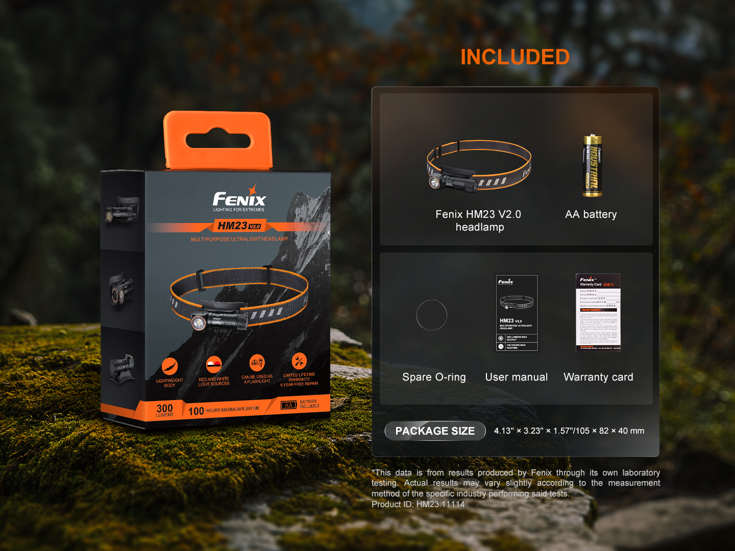 Fenix HM23 V2.0 - Lampe frontale ultralégère polyvalente - 300 lumens - Revendeur Officiel Lampes FENIX depuis 2008 | Votre Boutique en ligne FENIX®