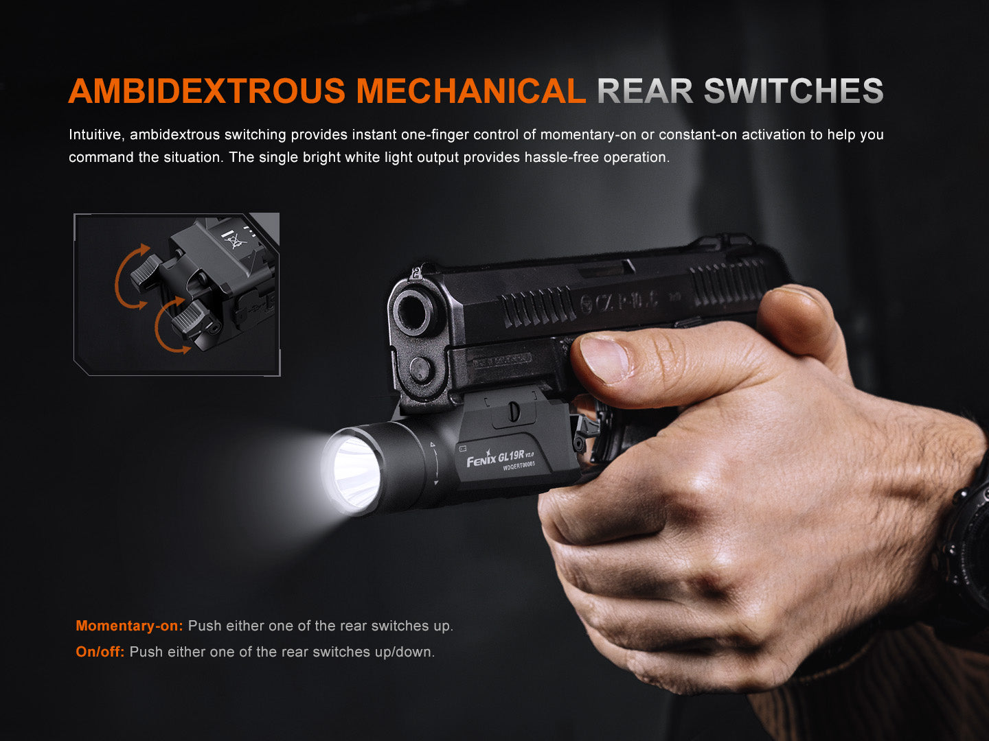 Fenix GL19R V.2 - Lampe de poche de chasse à haute intensité - 1200 lumens - Revendeur Officiel Lampes FENIX depuis 2008 | Votre Boutique en ligne FENIX®
