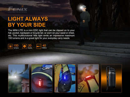 Fenix MINI LITE - Mini lampe EDC multifonctions - 150 lumens