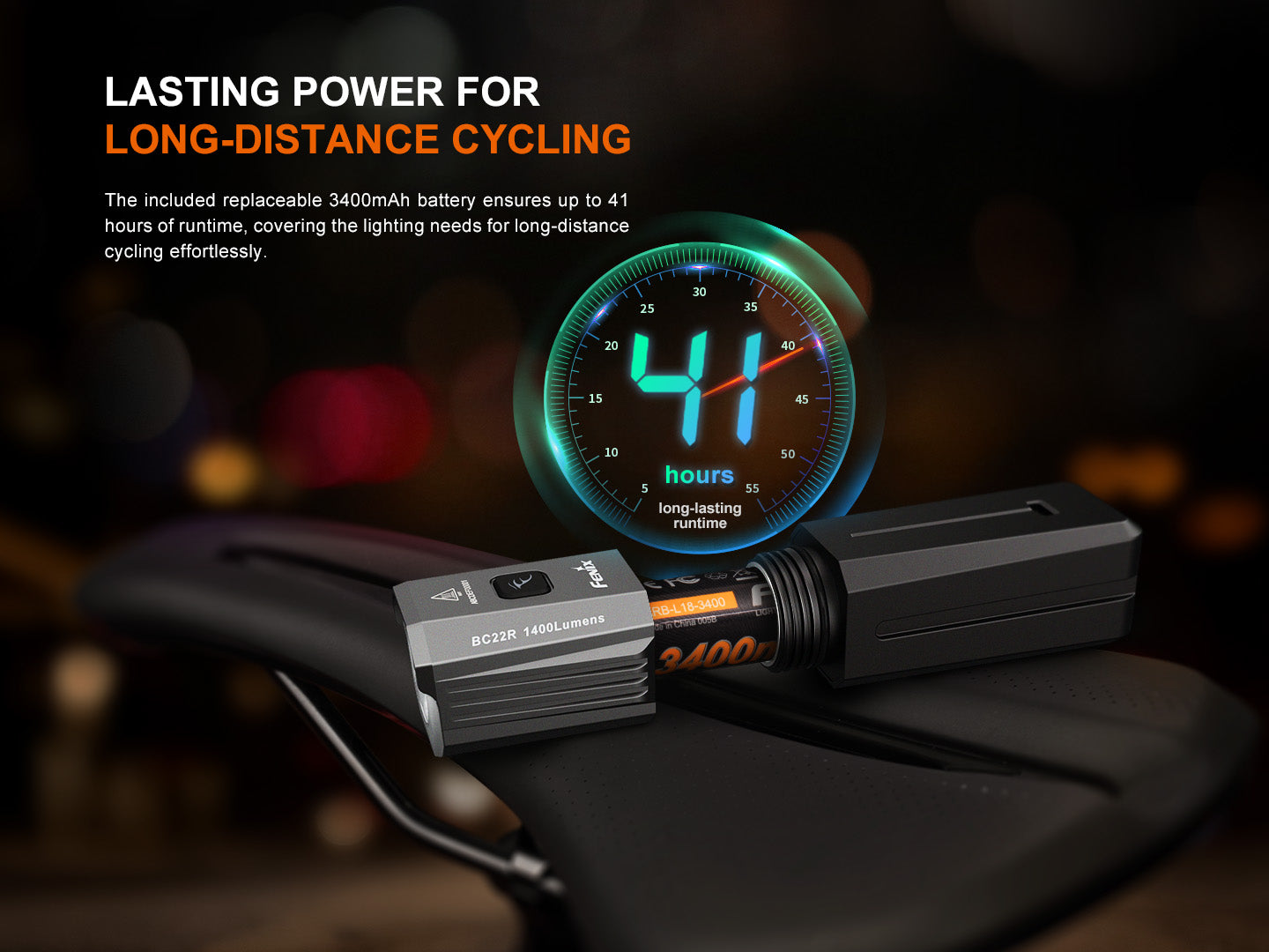 Fenix BC22R - Lampe de vélo haute performance - 1400 lumens - Revendeur Officiel Lampes FENIX depuis 2008 | Votre Boutique en ligne FENIX®