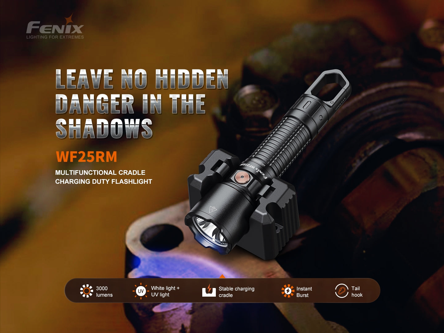 Fenix WF25RM - Lampe de poche rechargeable polyvalente - 3000 lumens - Revendeur Officiel Lampes FENIX depuis 2008 | Votre Boutique en ligne FENIX®