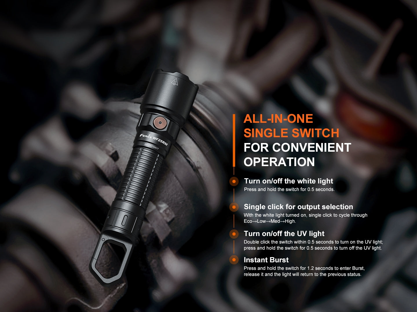 Fenix WF25RM - Lampe de poche rechargeable polyvalente - 3000 lumens - Revendeur Officiel Lampes FENIX depuis 2008 | Votre Boutique en ligne FENIX®