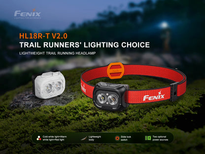 Fenix HL18RT V2.0 - Lampe frontale légère pour le trail running - 800 lumens