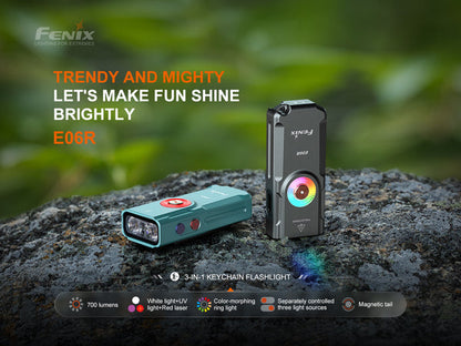 Fenix E06R Édition spéciale - Lampe de poche porte-clés 3 en 1 - 700 lumens