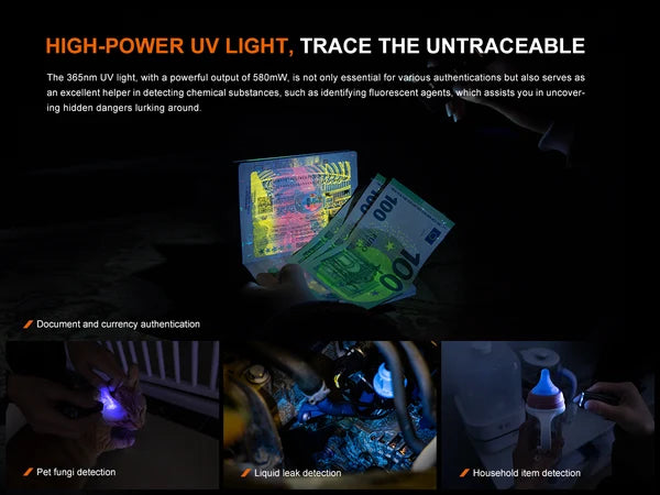Fenix E06R Édition spéciale - Lampe de poche porte-clés 3 en 1 - 700 lumens