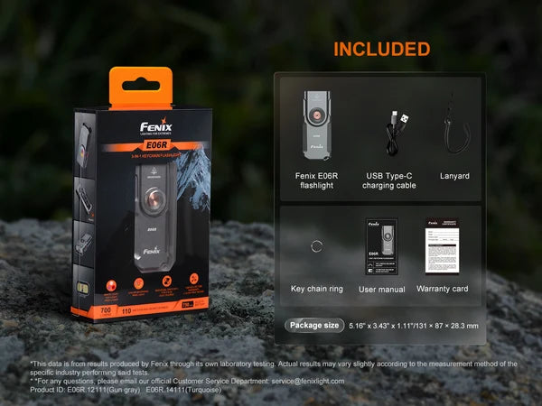 Fenix E06R Édition spéciale - Lampe de poche porte-clés 3 en 1 - 700 lumens