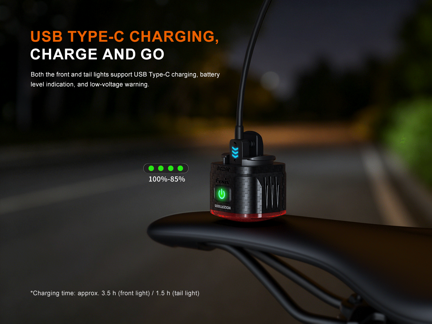 Fenix BC28R - Lampe de vélo à commande intelligente - 2500 lumens