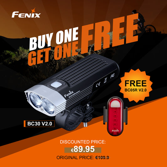 Fenix Pack BC30 V2.0 + BC05R V2.0 - Revendeur Officiel Lampes FENIX depuis 2008 | Votre Boutique en ligne FENIX®