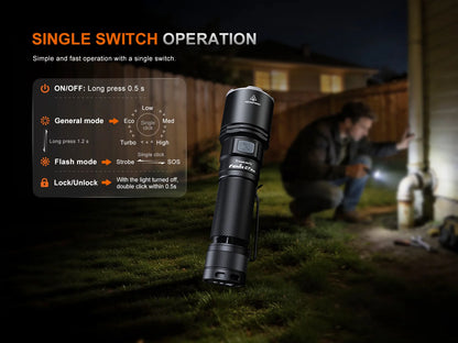 Fenix C7 PRO - Lampe de poche haute performance à charge rapide - 4600 lumens