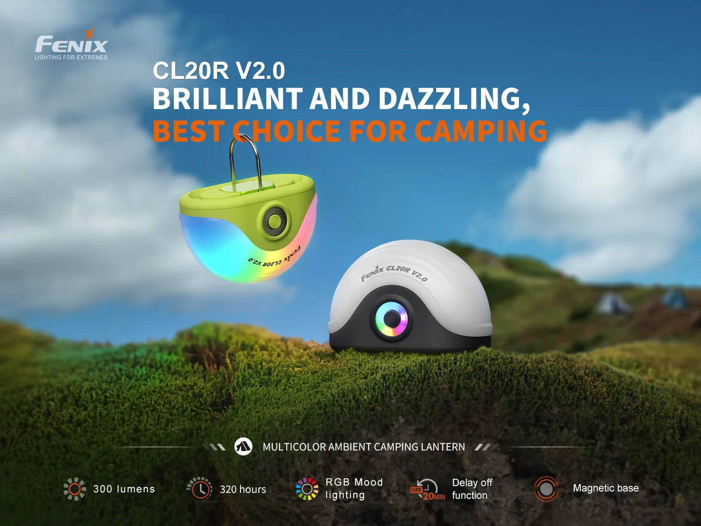 Fenix CL20R V2.0 - Lanterne de camping multicolore - 300 lumens