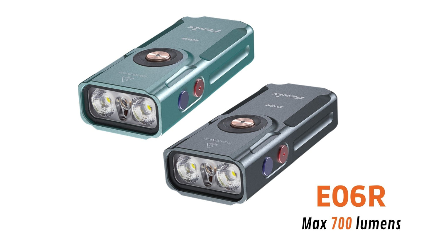 Fenix E06R - Lampe de poche porte-clés 3 en 1 - 700 lumens