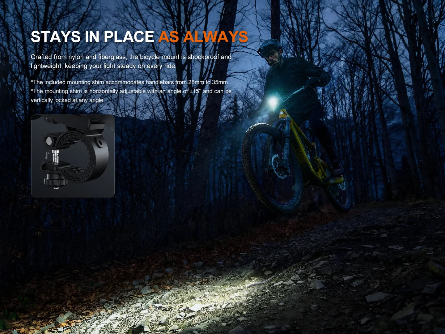Fenix BC45R - Lampe de vélo haute performance - 3300 lumens