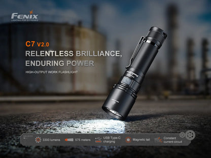 Fenix C7 V2.0 - Lampe de poche haute performance rechargeable - 3300 lumens