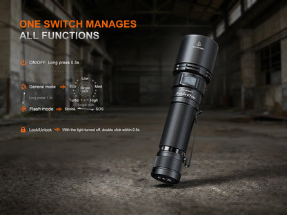 Fenix C7 V2.0 - Lampe de poche haute performance rechargeable - 3300 lumens