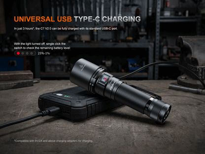 Fenix C7 V2.0 - Lampe de poche haute performance rechargeable - 3300 lumens