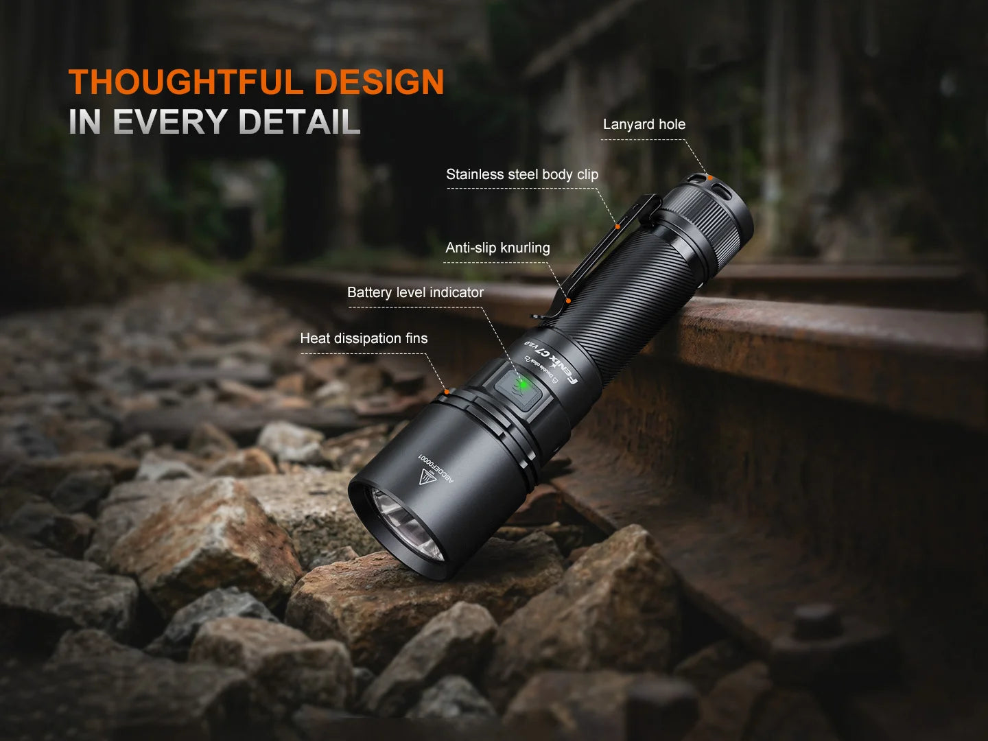 Fenix C7 V2.0 - Lampe de poche haute performance rechargeable - 3300 lumens