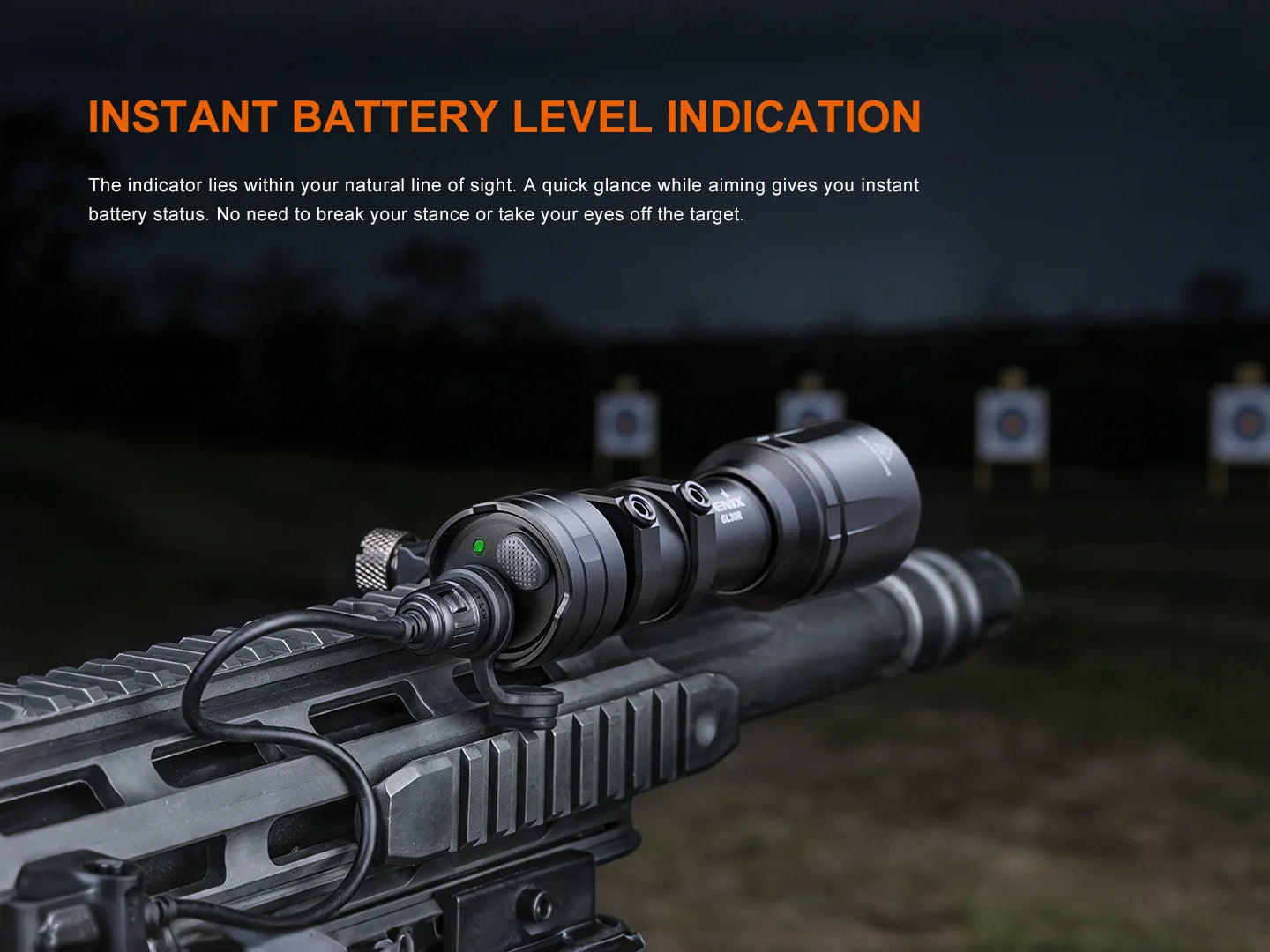 Fenix GL30R - Lampe pour fusil à longue portée et haute puissance - 800 lumens