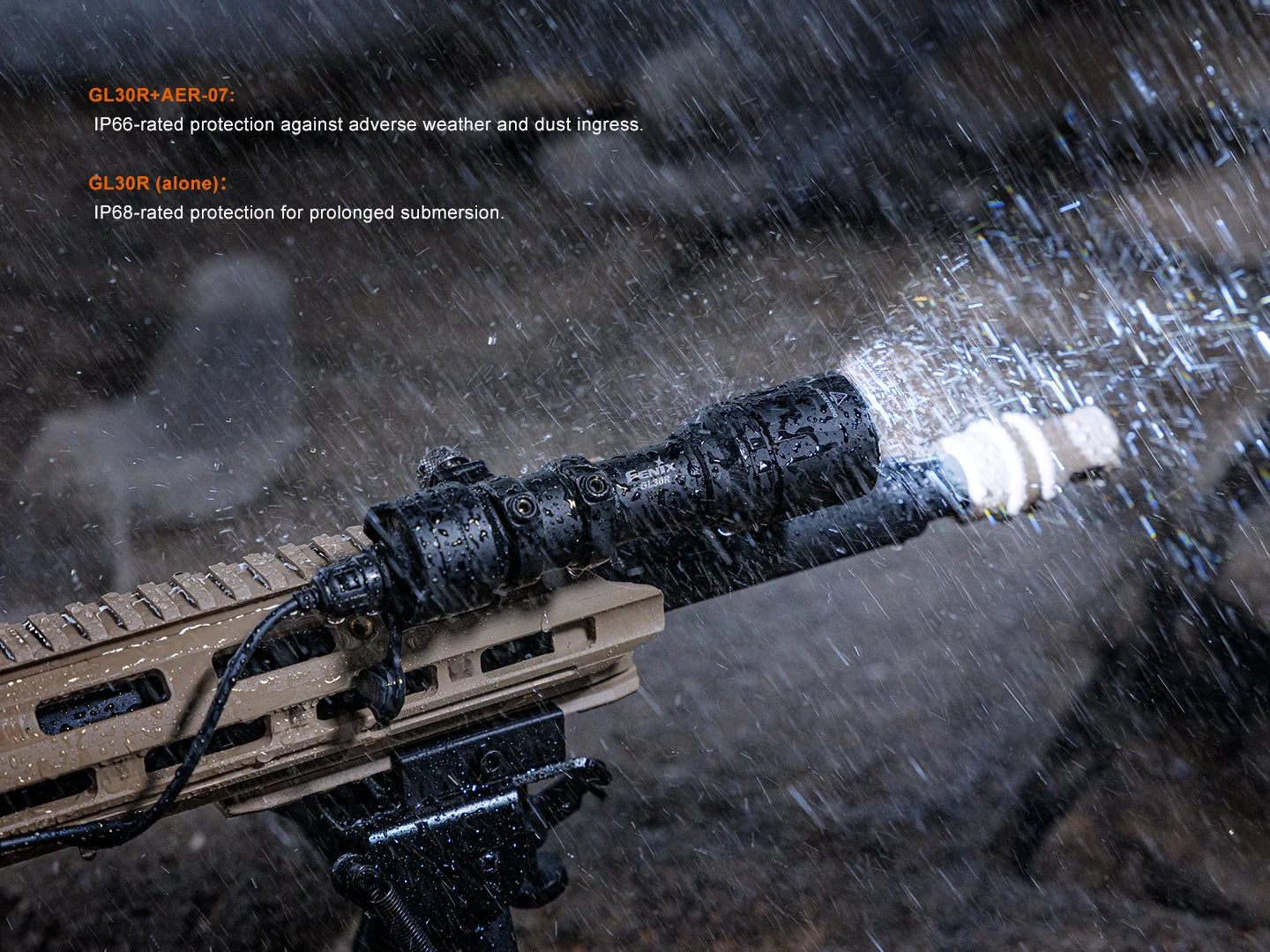 Fenix GL30R - Lampe pour fusil à longue portée et haute puissance - 800 lumens
