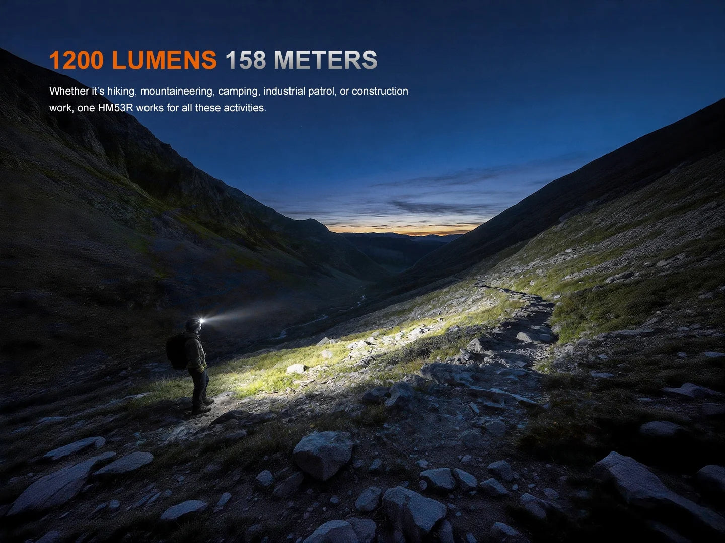 Fenix HM53R - Lampe frontale légère multifonction - 1200 lumens