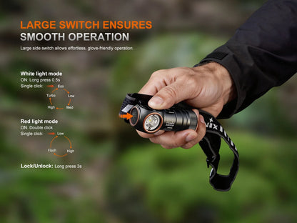 Fenix HM53R - Lampe frontale légère multifonction - 1200 lumens