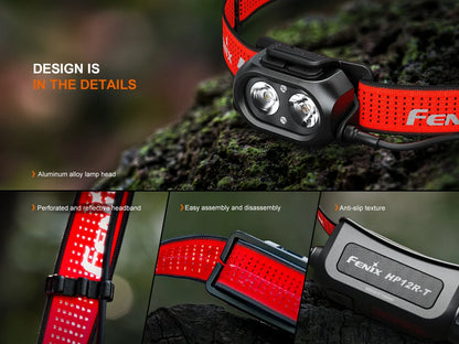 Fenix HP12R-T - Lampe frontale de trail running - 1300 lumens - Rechargeable USB-C