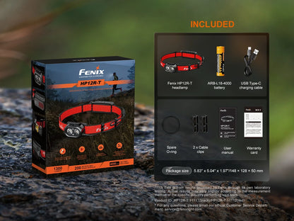 Fenix HP12R-T - Lampe frontale de trail running - 1300 lumens - Rechargeable USB-C